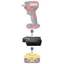 Load image into Gallery viewer, DeWalt 20V to SKIL 20V Battery Adapter
