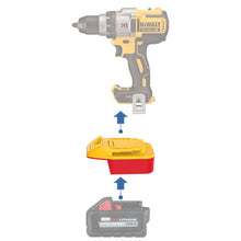 Load image into Gallery viewer, Milwaukee 18V to DeWalt 20V Battery Adapter