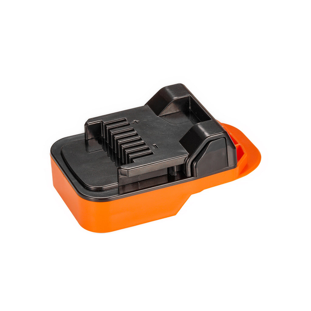 AEG 18V to Metabo HPT 18V battery adapter - Metabo HPT tool-side connection, terminal slots and polarity marks