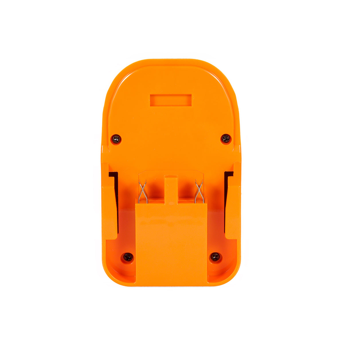 AEG 18V to Metabo HPT 18V battery adapter - battery-side connection with twin copper contacts and fixing screws
