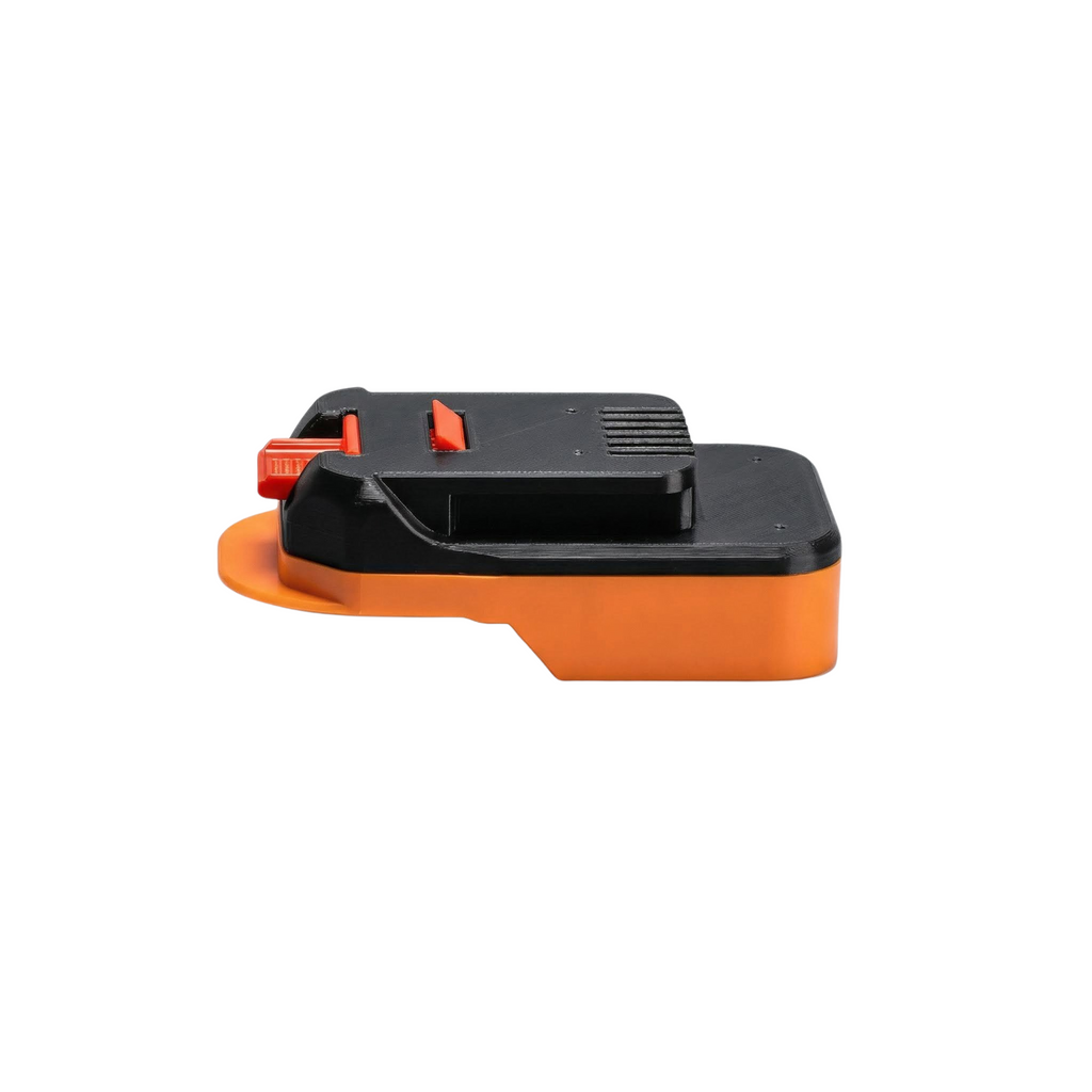 RIDGID 18V to MacNaught 18V battery adapter - side view