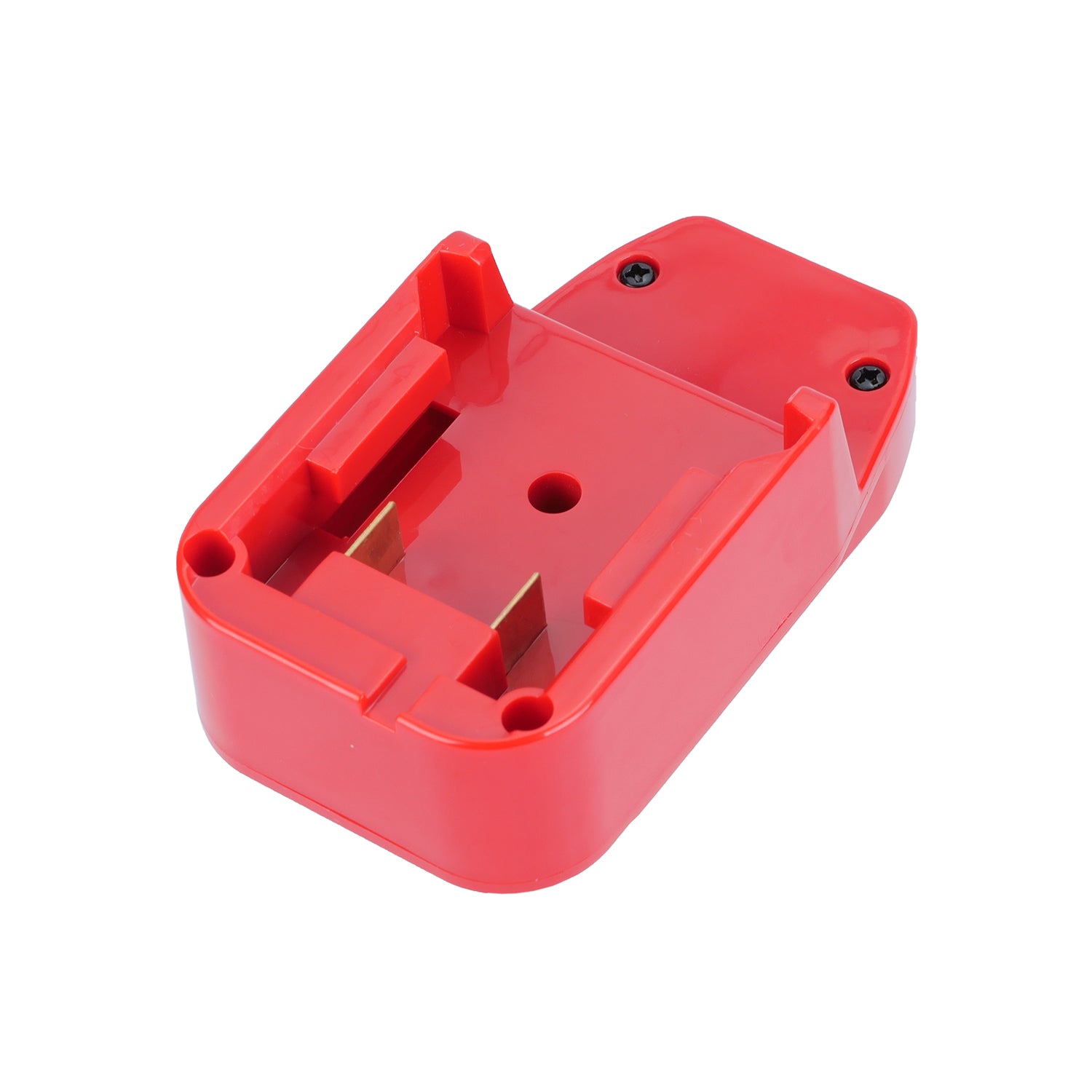 Milwaukee M18 to Craftsman 20V battery adapter - battery-side connection with twin copper blades