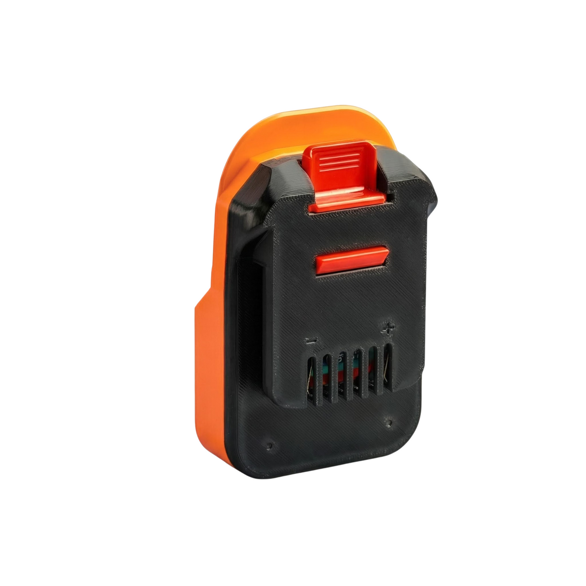 RIDGID 18V to MacNaught 18V battery adapter - MacNaught tool-side connection upright