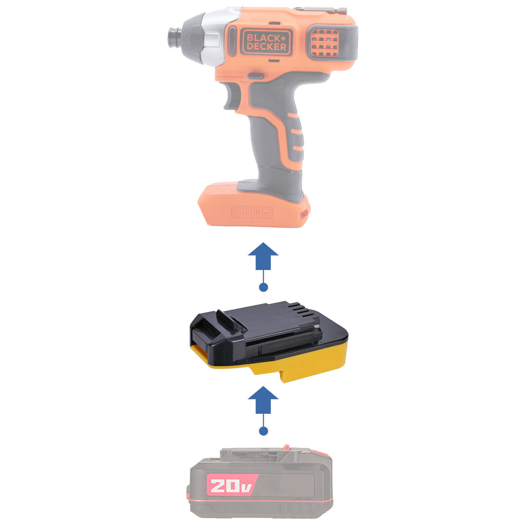 Bauer 20V to Black and Decker 20V Battery Adapter