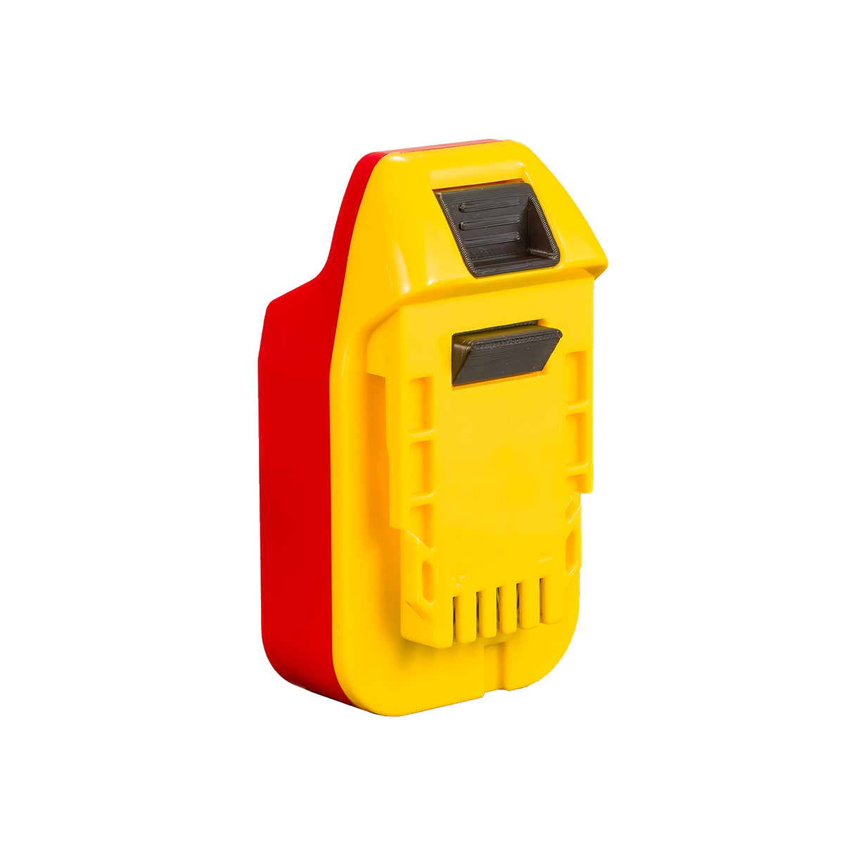 Black and Decker 20V to Hercules 20V battery adapter - Hercules tool-side connection, yellow face over the red base