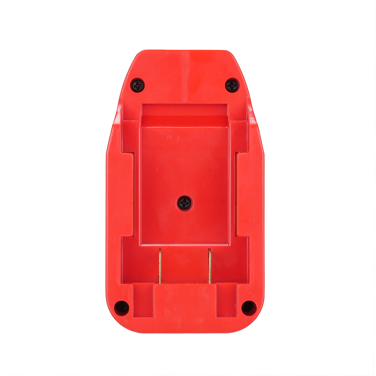 Black and Decker 20V to DeWalt 20V MAX battery adapter - battery-side connection with twin copper blades and four screws