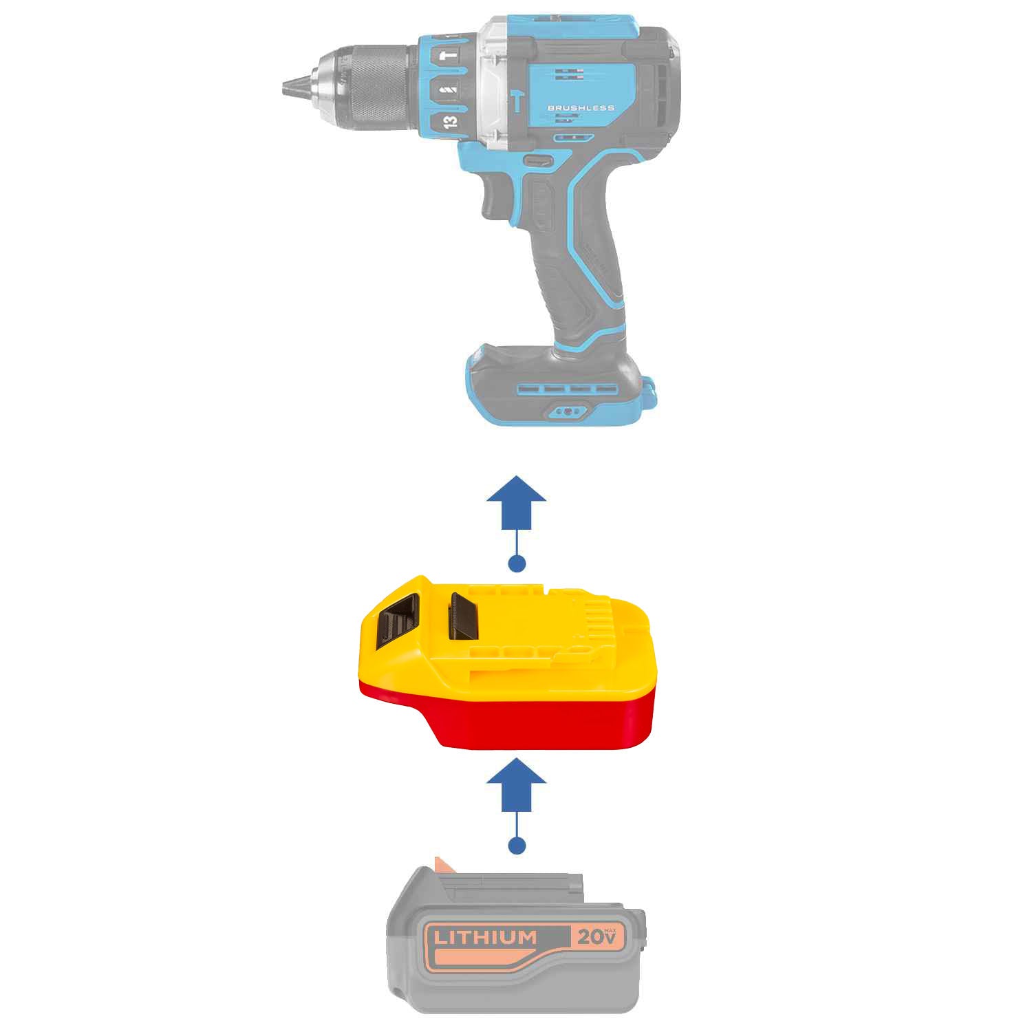 Black and Decker to Hercules Battery Adapter – Power Tools Adapters ...