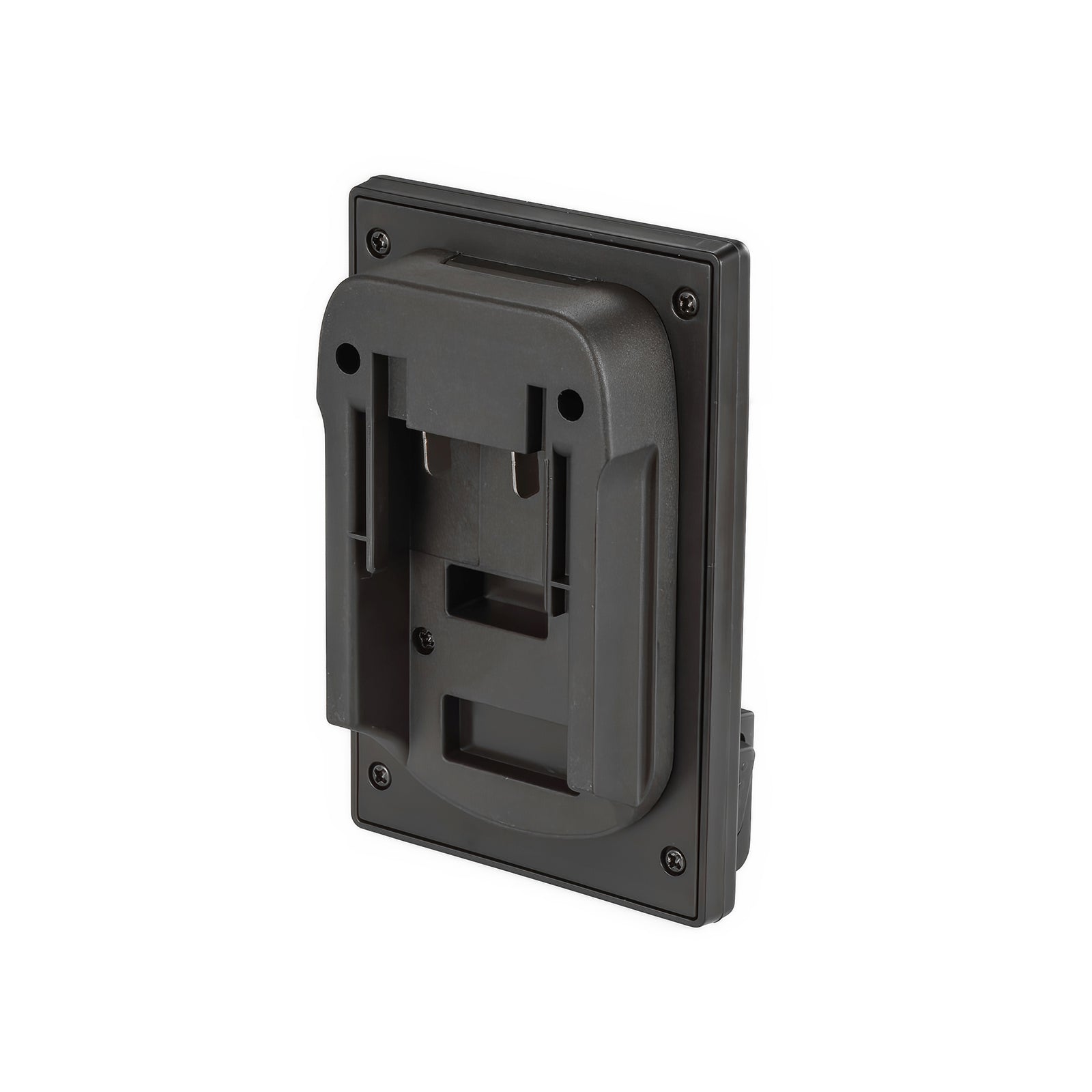 Black and Decker 20V to Hoover 20V ONEPWR battery adapter - battery-side connection, rail channel with copper terminal blades
