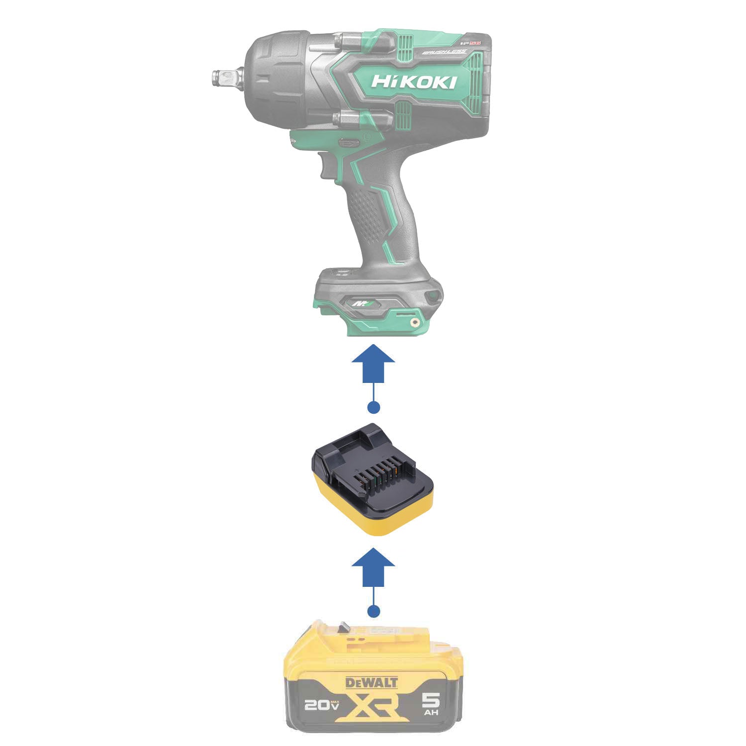 DeWalt 20V to Hikoki 18V Battery Adapter