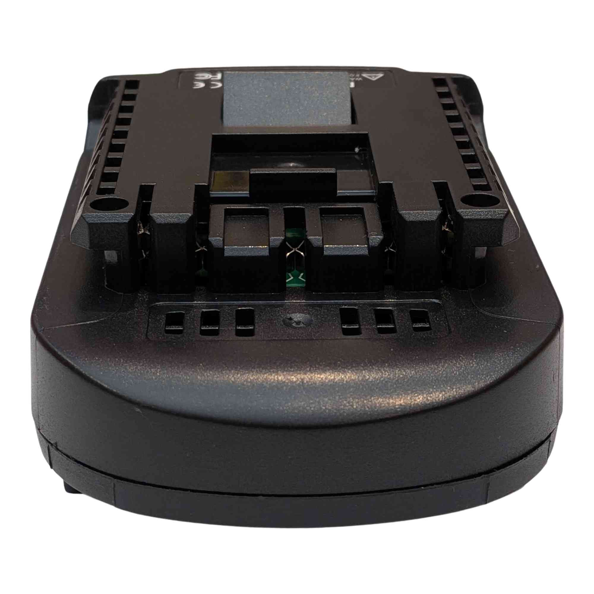 Makita 18V LXT to Bosch 18V GBA (Blue) battery adapter - end view of the Bosch-side terminal block