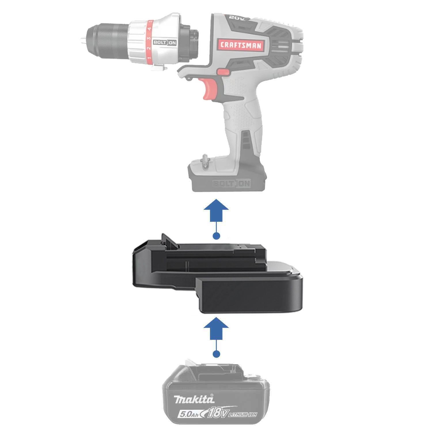 Makita 18V to Craftsman Bolt-On 20V Battery Adapter