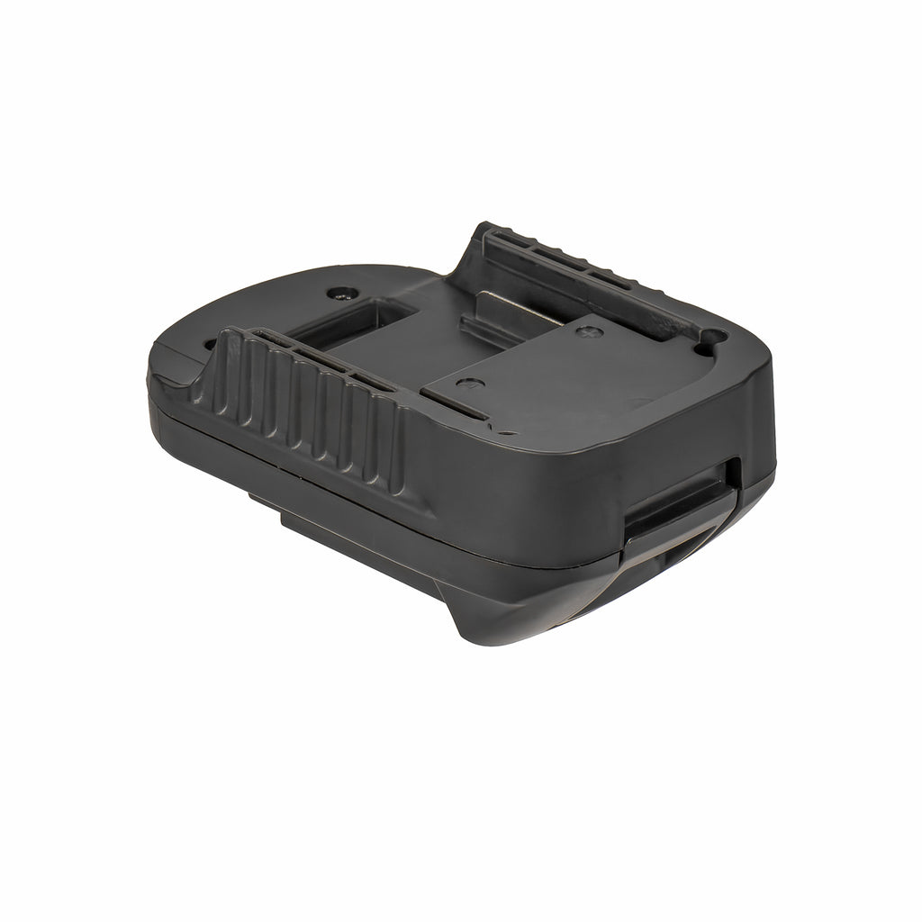 Makita 18V LXT to DeWalt 20V MAX battery adapter - battery-side channel seen from the opposite side