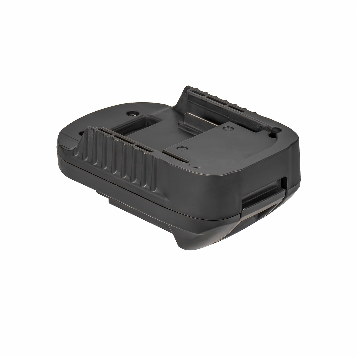 Makita 18V LXT to DeWalt 20V MAX battery adapter - battery-side channel seen from the opposite side