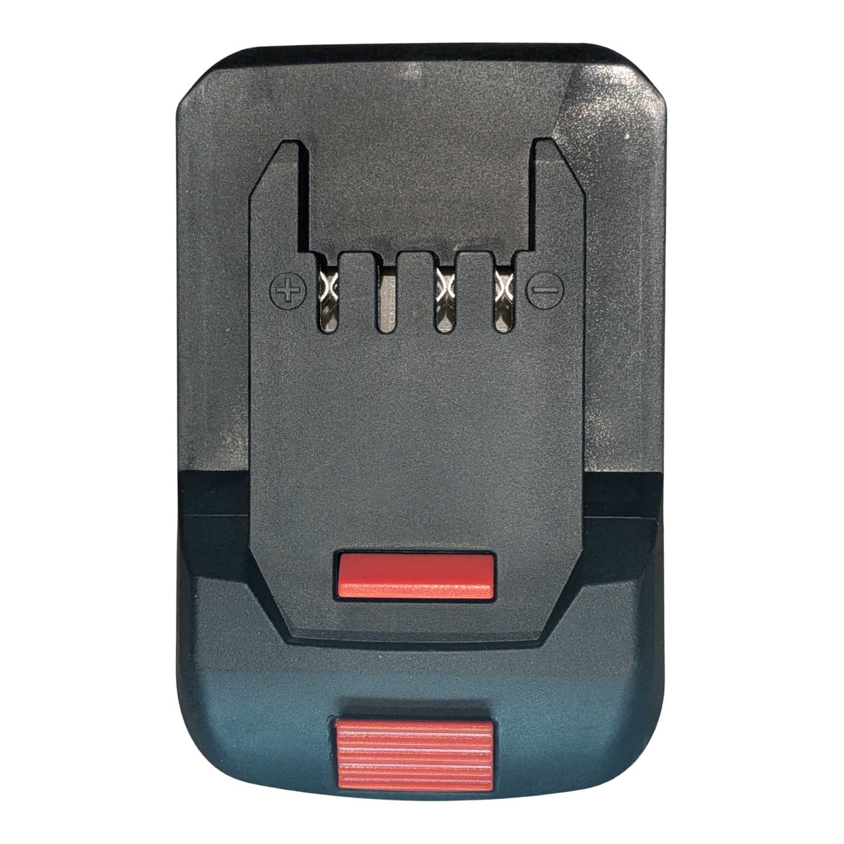 Makita 18V LXT to Parkside X20V battery adapter - Parkside tool-side connection, four slots with copper spring contacts
