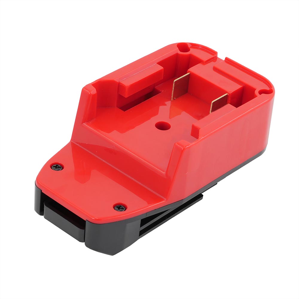 Milwaukee M18 to Black and Decker 20V battery adapter - battery-side connection with twin copper blades and two screws