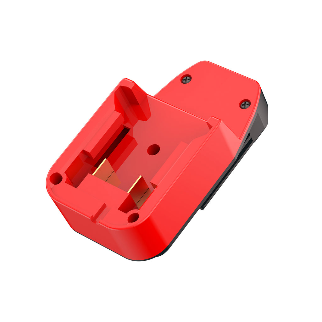 Milwaukee M18 to Porter Cable 20V battery adapter - battery-side socket with twin copper blades and two fixing screws