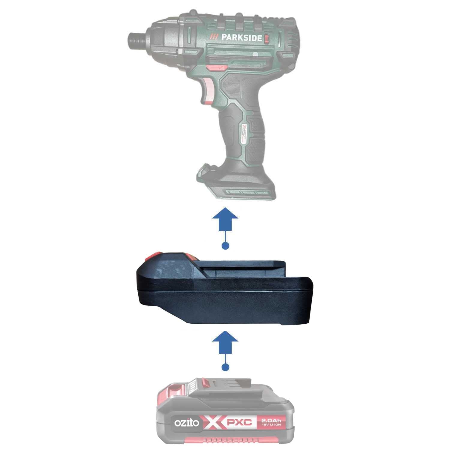 Ozito PXC 18V to Parkside X20V Battery Adapter