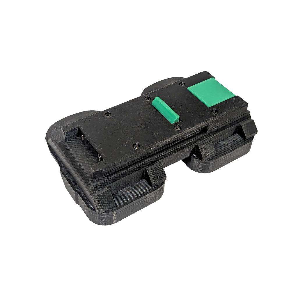 RIDGID 18V to Ryobi 36V/40V battery adapter - Ryobi tool-side connection with copper contacts in the terminal recess