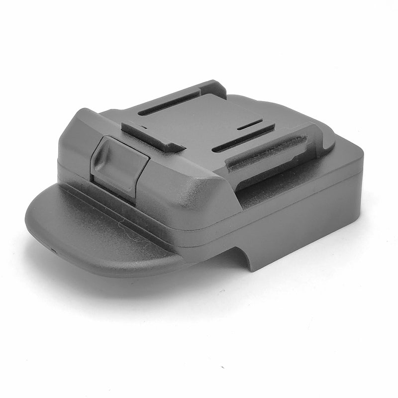 RIDGID 18V to RIDGID Plumbing battery adapter - tool-side connection, raised terminal tongue