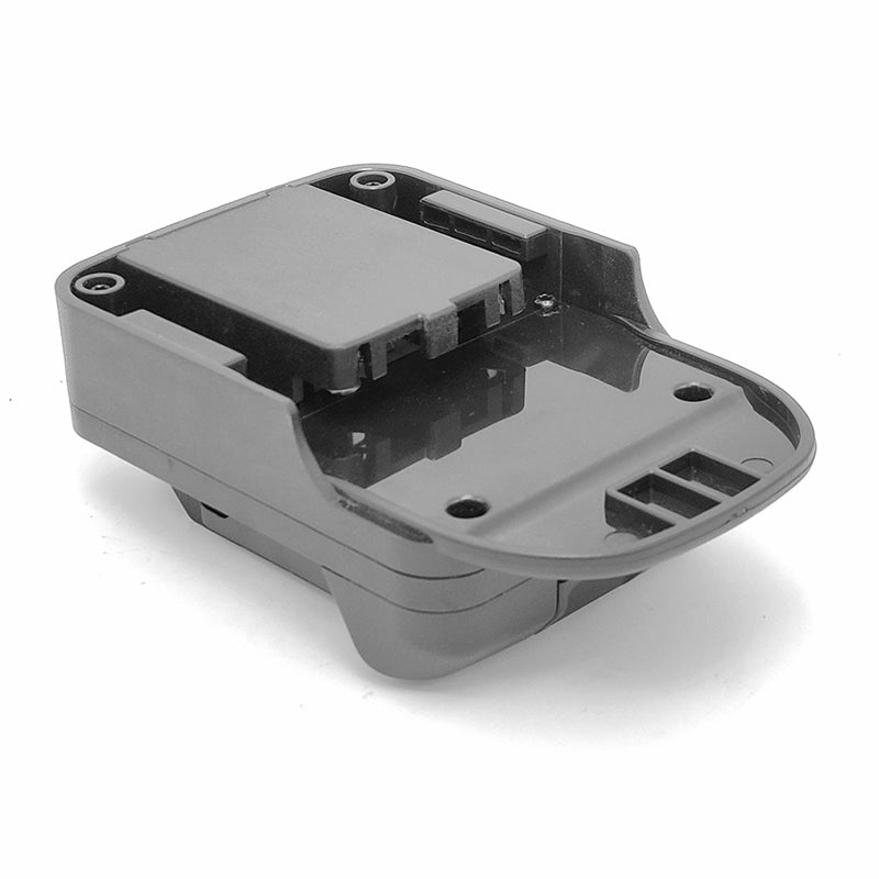 RIDGID 18V to RIDGID Plumbing battery adapter - battery-side connection, terminal slots inside the pocket, two fixing screws