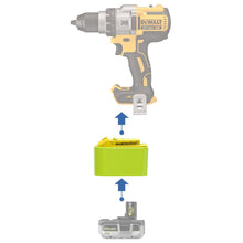Load image into Gallery viewer, Ryobi 18V to DeWalt 20V Battery Adapter
