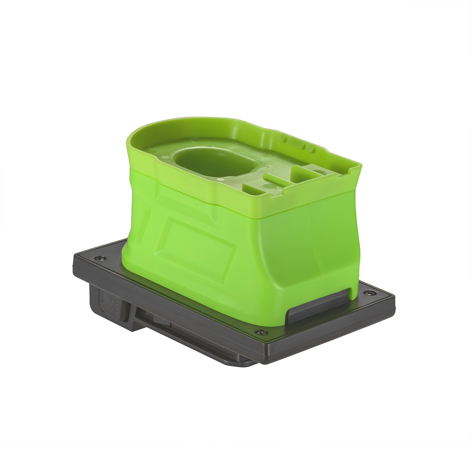 Ryobi 18V ONE+ to Hoover 20V ONEPWR battery adapter - battery-side connection, open socket, rails and terminal slots
