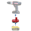 Stanley V20 to Craftsman 19.2V C3 Ni-Cd battery adapter - compatibility diagram showing battery, adapter and cordless drill