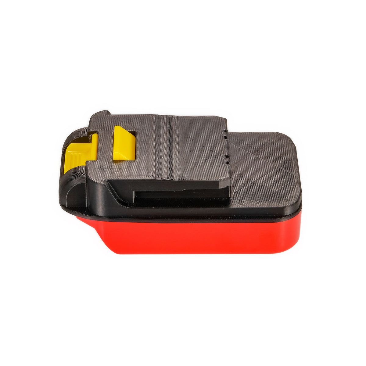Stanley V20 to Chicago Electric 18V battery adapter - tool-side connection, four terminal slots in the raised stem