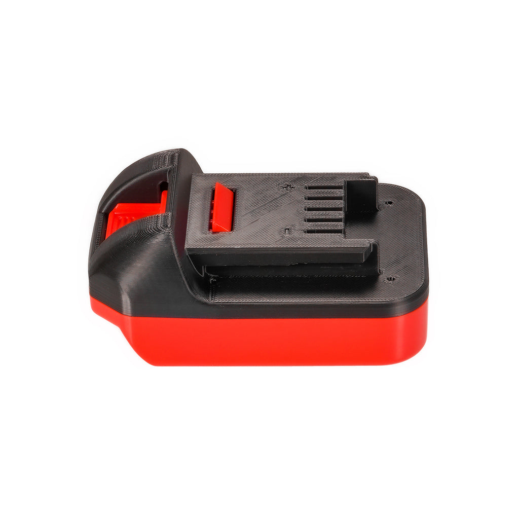 Stanley V20 to Masterforce 20V battery adapter - three-quarter view