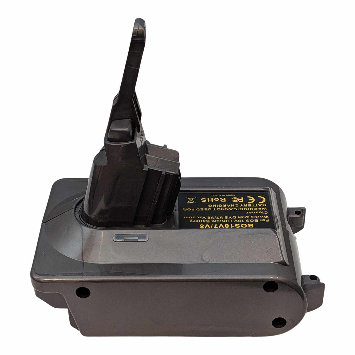 Bosch 18V GBA (Blue) to Dyson V8 battery adapter: Adapter, Left Side