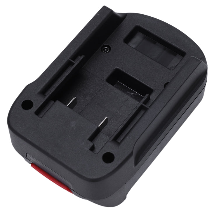 Black and Decker 20V to Bosch 18V GBA (Blue) battery adapter - battery-side rail channel with copper contacts
