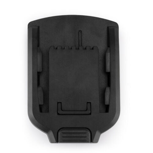 DeWalt 20V MAX to WORX 20V PowerShare (Orange) battery adapter - WORX tool-side face, twin rails and the release button