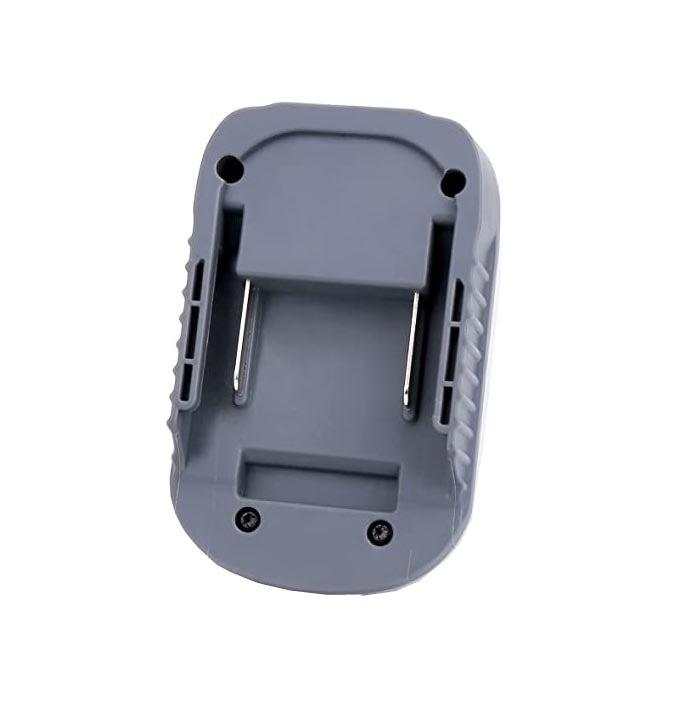 Makita 18V LXT to Dyson V6 battery adapter - battery-side connection, twin terminal blades between the rails, two screws